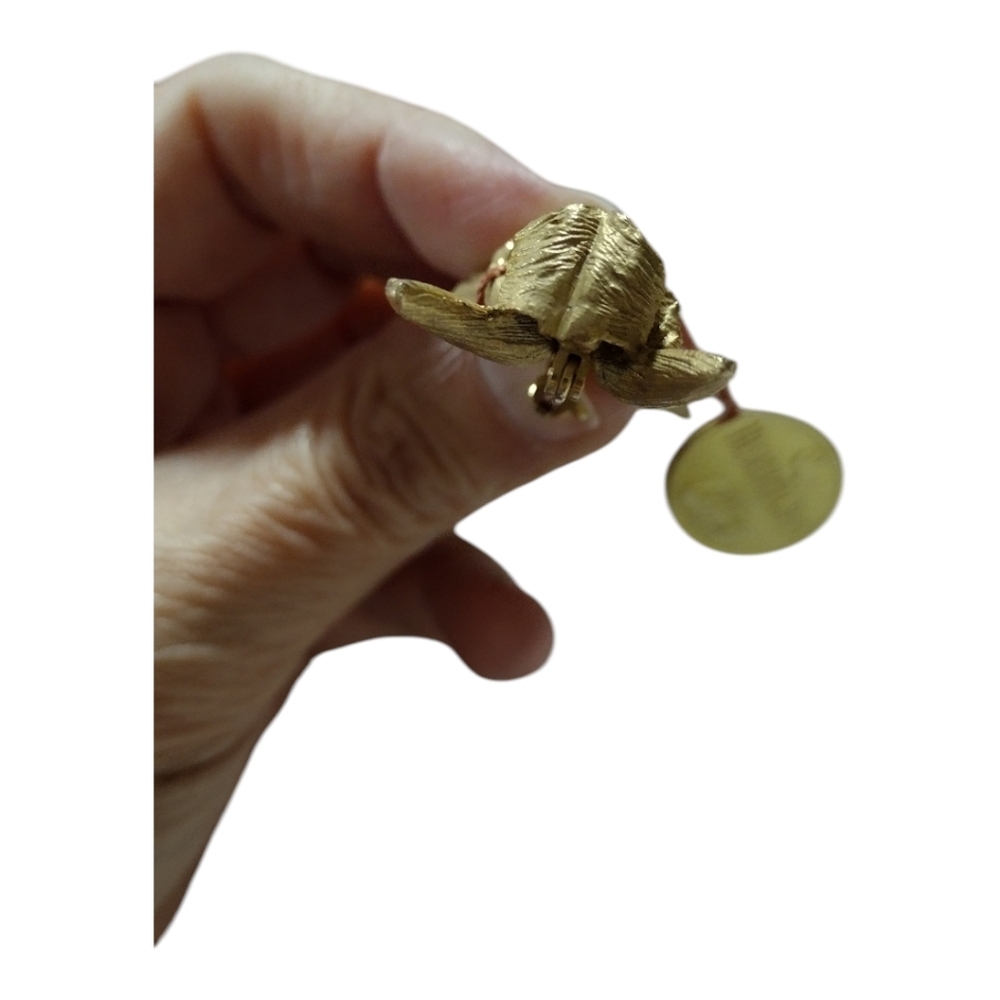Vintage Creed 24k Gold Plated September Angel Brooch Pin - Picture 8 of 8